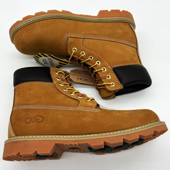 NYC Tough Boots Co Mens 10.5 Steel Toe Brown Leather Work Safety Waterproof NWT main image 7